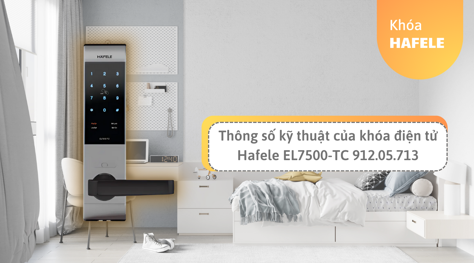 Thông số kỹ thuật của khóa điện tử Hafele EL7500-TC 912.05.713